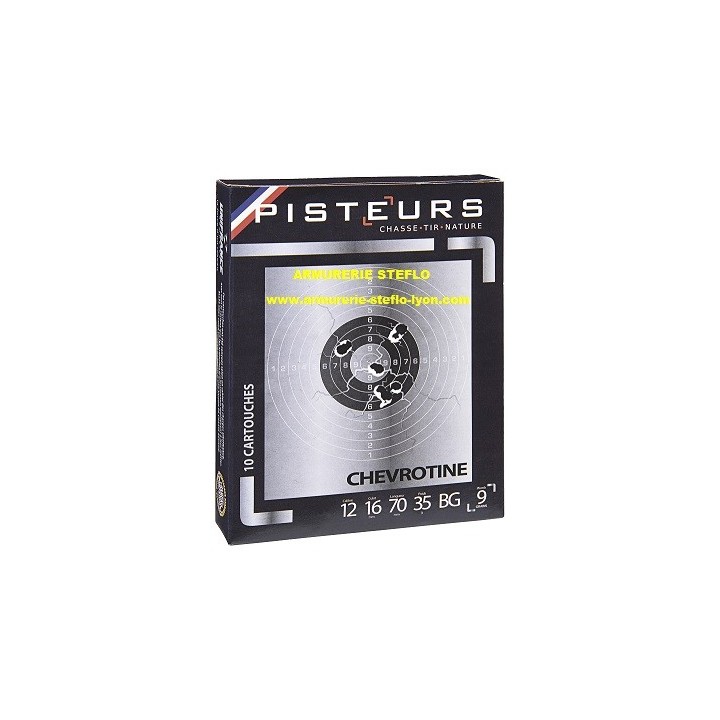 Pisteurs Chevrotine 12/70 - 9 grains - 35g - BG - (x10)