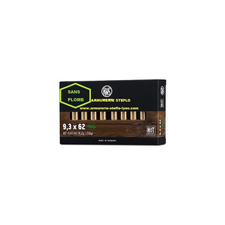 RWS HIT 9,3x62 - 16,2g/250grs - (x20)