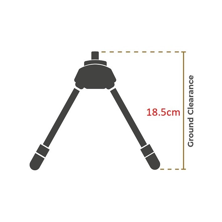 Bipied Spartan Javelin Lite carbone Standard - 18,5cm