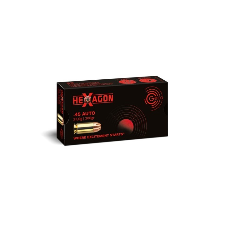 Geco 45ACP Hexagon - 200grs - (x50)