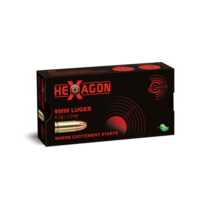 Geco 9x19 Hexagon 124grs