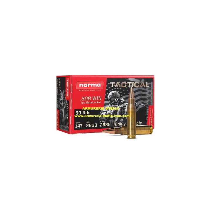 Norma Tac 308W FMJ - 9,5g/147grs - (x50)