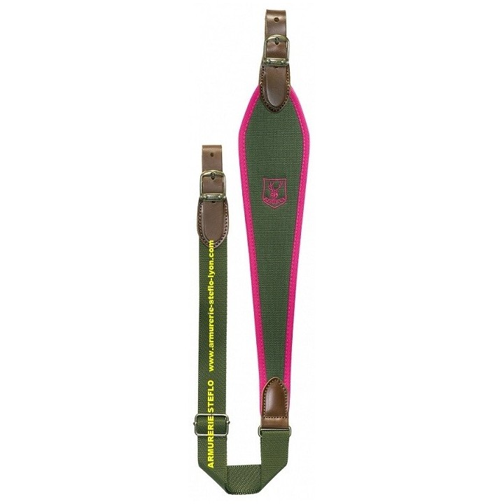 Bretelle carabine Riserva cordura néoprène contour rose