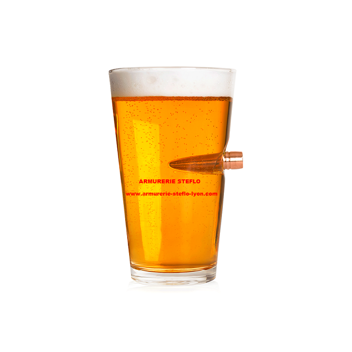 Verre à bière chope 473ml, Balle cal. 50