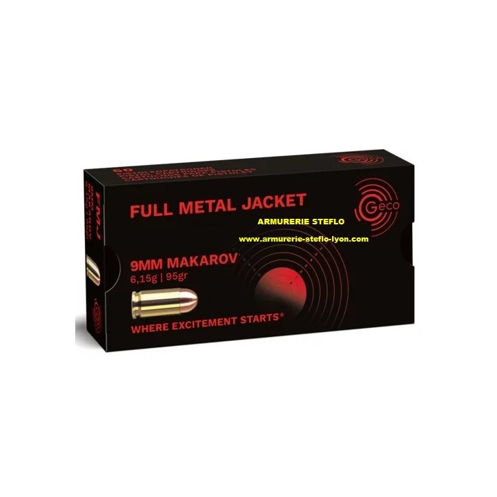 Geco 9mm Makarov - FMJ - 95grs - (x50)
