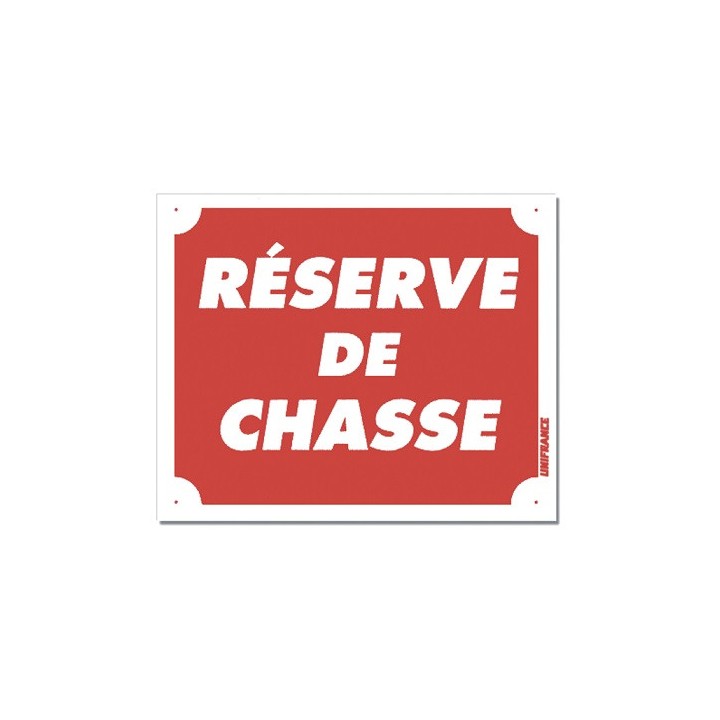 Panneau "Réserve de chasse" - akylux - 30x25cm