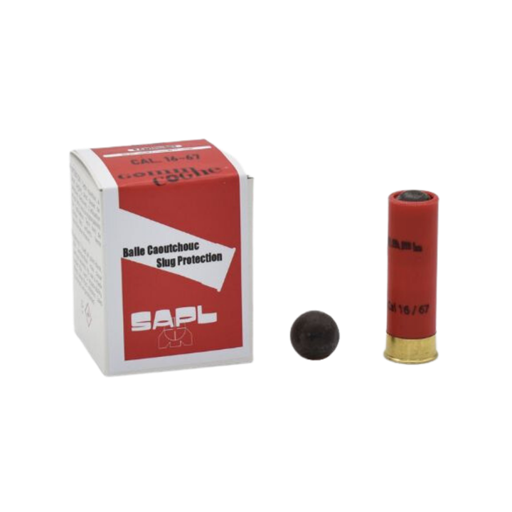 SAPL - Balles caoutchouc Gomm cogne - 16/67 - (x6)