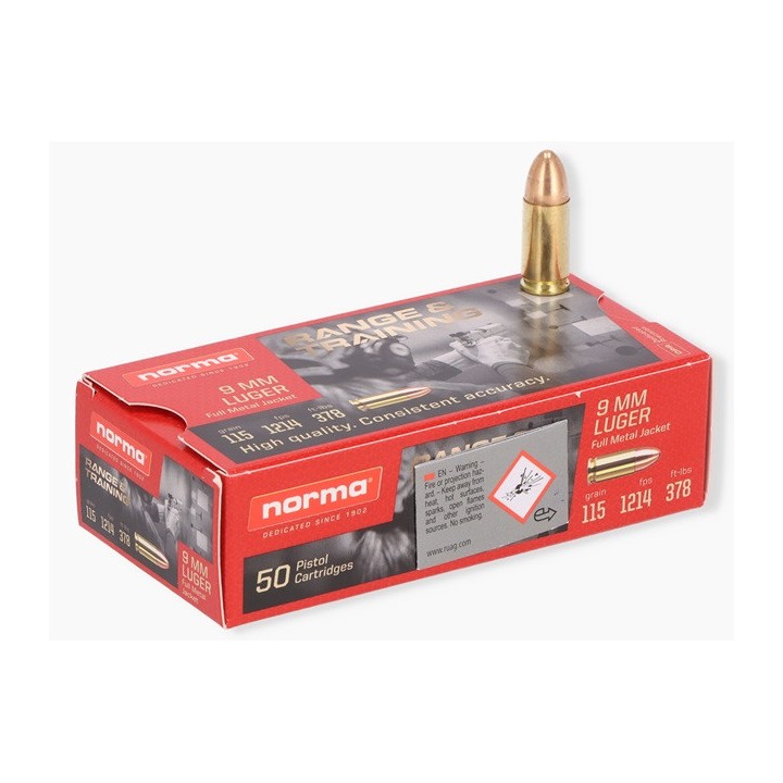 Norma 9x19 - FMJ - 7,5g/115grs - (x50)