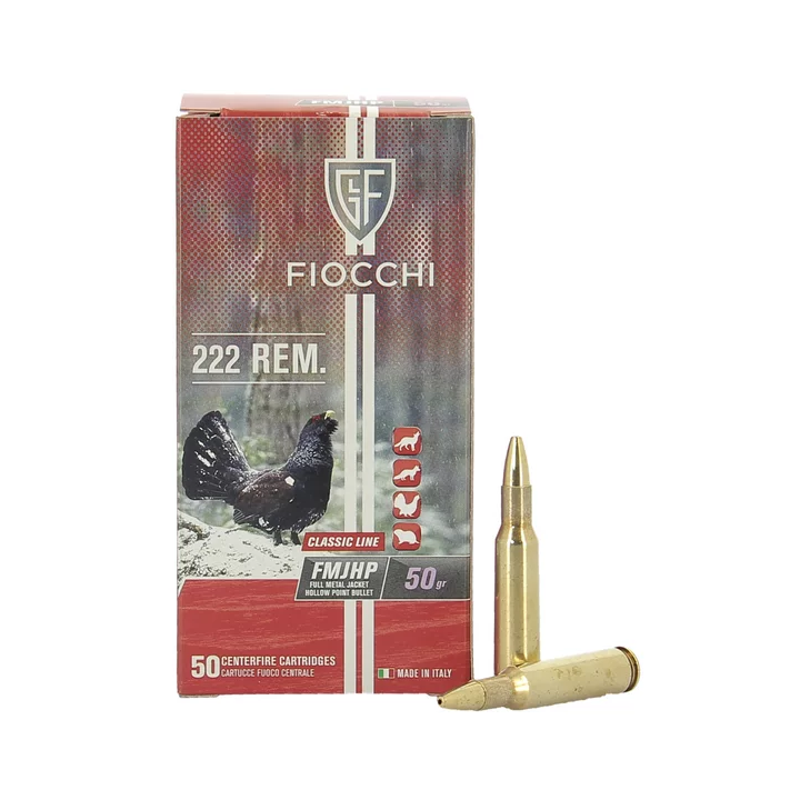 Fiocchi 222 Rem Classic Line - FMJHP - 50grs - (x50)