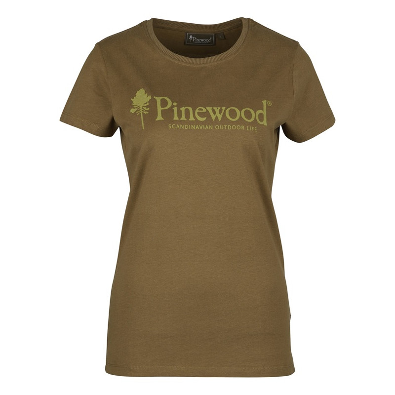 Tee-Shirt femme vert motif PINEWOOD