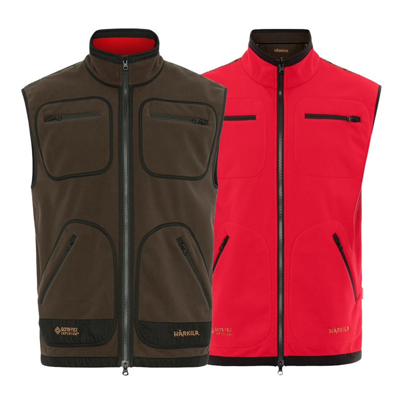 Gilet polaire Kamko marron/rouge HÄRKILA