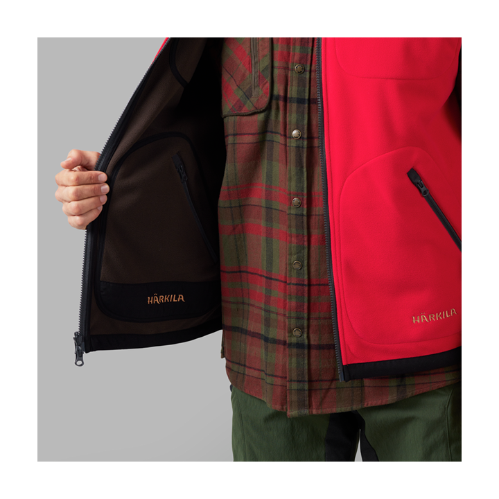Gilet polaire Kamko marron/rouge HÄRKILA