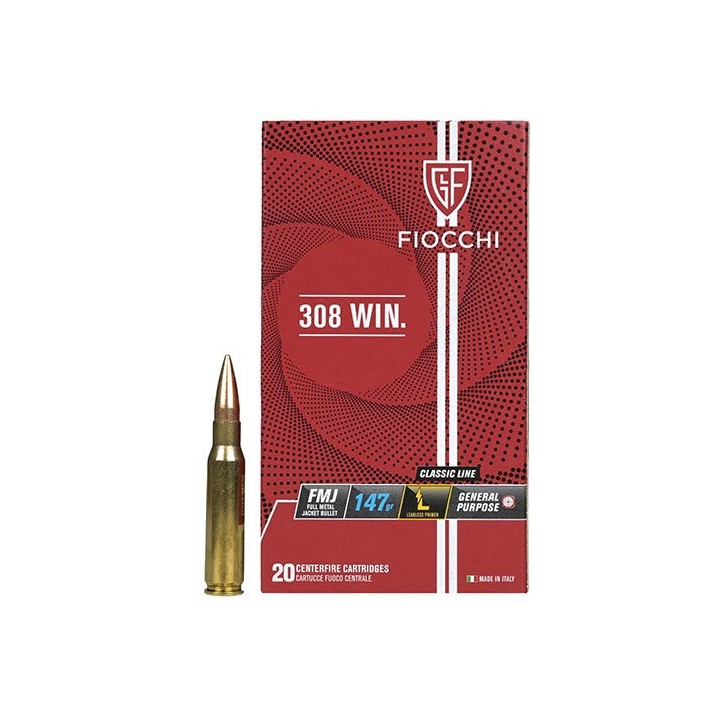 Fiocchi - 308W FMJ  - 147 grs (x20)