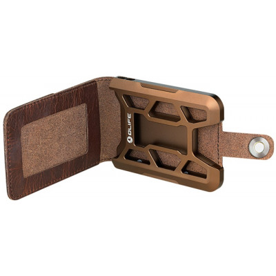 Olight - Porte carte cuir marron