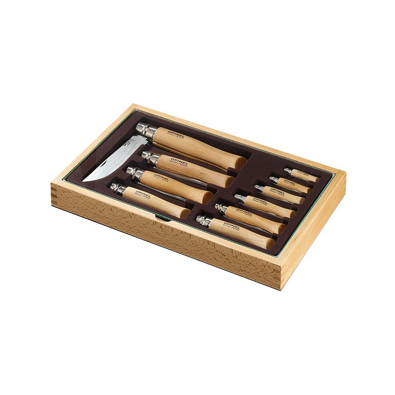 Opinel coffret collection - n°2 à 12 - Inox