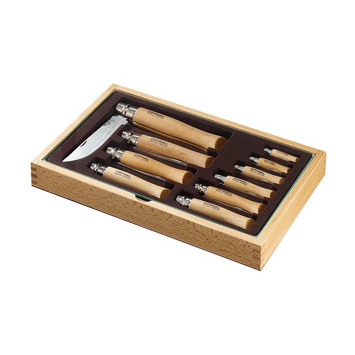 Opinel coffret collection - n°2 à 12 - Inox