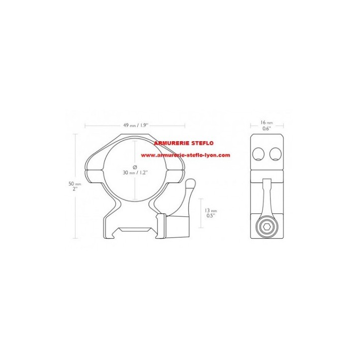 Colliers Hawke 30mm amovible