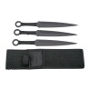 Jeu 3 couteaux de lancer réglable Third 13,5cm - inox noir + cordelette
