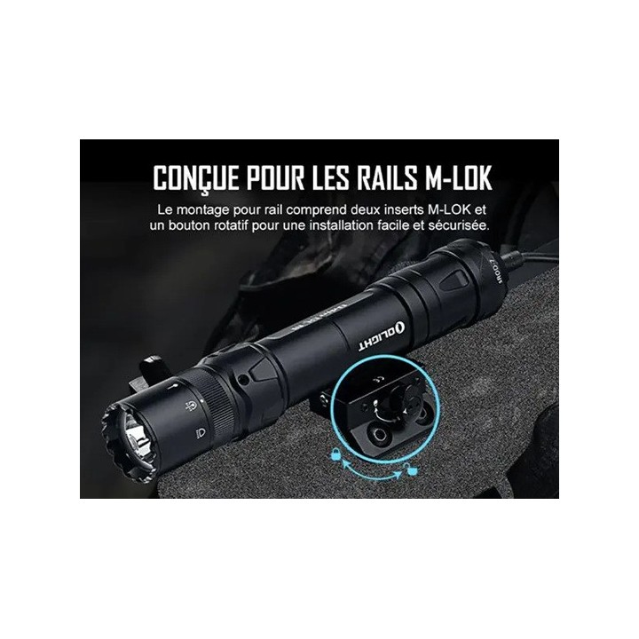 Olight Lampe ODIN GL AR15 Laser 1500 lumens - Black