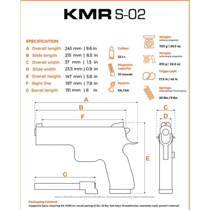 KMR S-02 - OR - 6" - 22LR