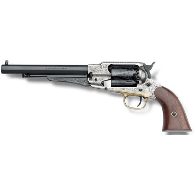 Pietta Revolver 1858 RM Acier Old Silver - gravé - .44