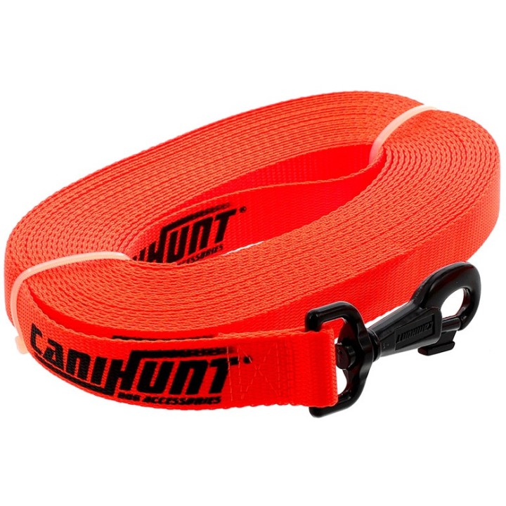 Longe Hunter first - Plate - Orange - 10m - 25mm - Canihunt