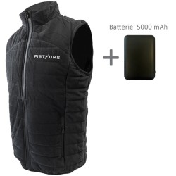 Gilet chauffant noir + batterie 5 000mah PISTEURS