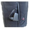 Gilet chauffant noir + batterie 5 000mah PISTEURS  Tailles : du S au 5XL.