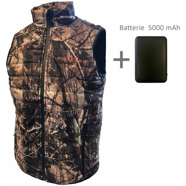 Gilet chauffant camo + batterie 5 000mah PISTEURS