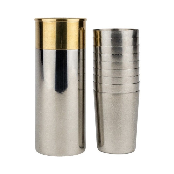Pack 9 gobelets numéroté dans cartouche inox
