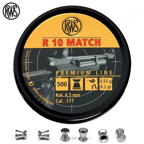 RWS - 4,5mm - R10 Match carabine - (x500)