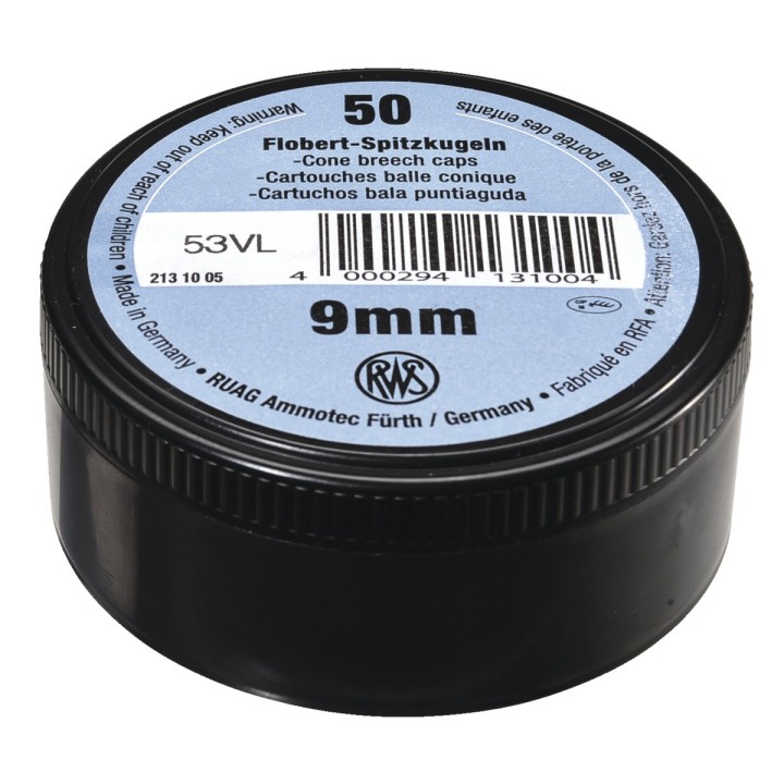 RWS 9mm Flobert balles coniques (x50)