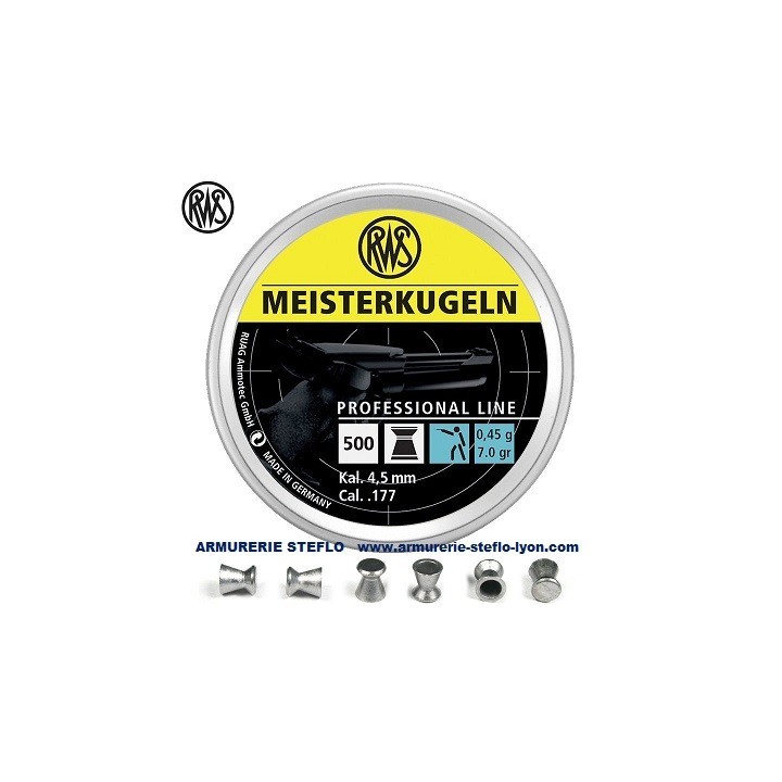 Plombs RWS Meisterkugeln 4,5mm pistolet - (x500)