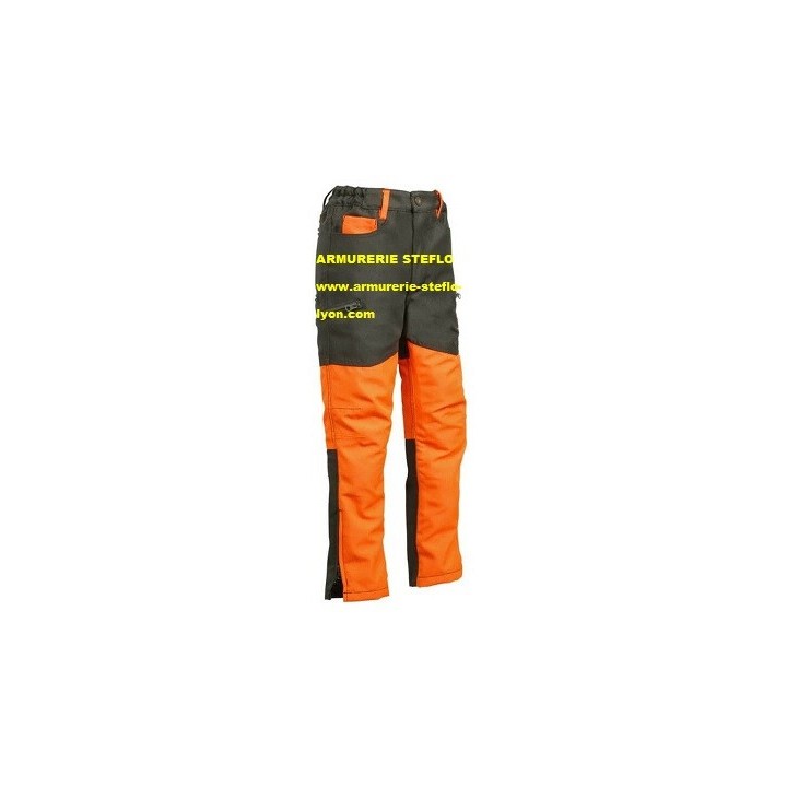 Percussion Pantalon stronger enfant kaki/fluo