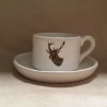 Tasse +sous-tasse Cerf-cadeau-armurerie-steflo