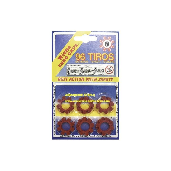 Blister 12 amorces de 8 coups